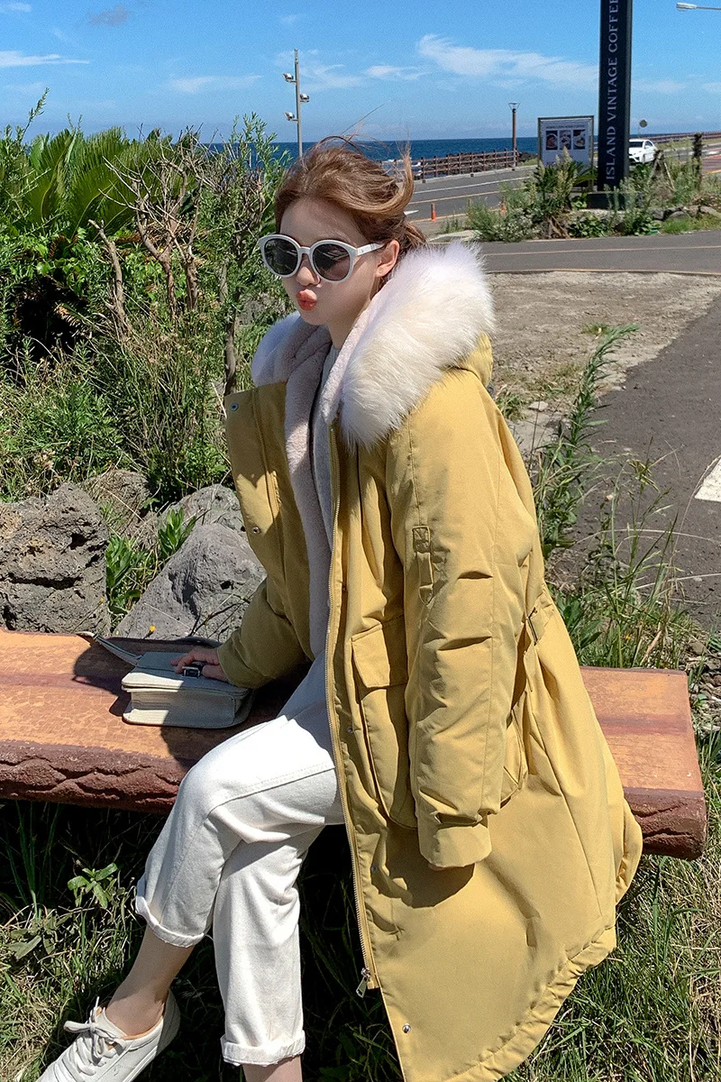 

A Large Amount Currently Available Photo Shoot New Style Korean-style Mid-length down Jacket Cotton-padded Clothes Inner Wearing
