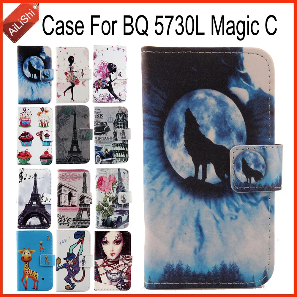 

AiLiShi Case For BQ 5730L Magic C Luxury Flip PU Painted Leather Case BQ Exclusive 100% Special Phone Cover Skin+Tracking