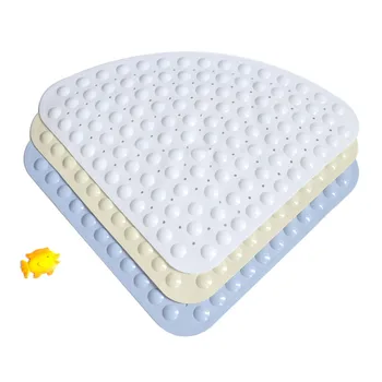 

Sector Shower Room Non-slip Floor Mat PVC Bath Bathroom Mat Hotel Toilet Rug Shower Bathtub Carpet with Anti Slip Suction Cup