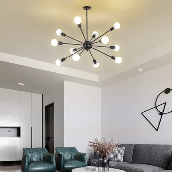 

Modern LED Ceiling Chandelier Lights Body AC90-260V Chandeliers Fixtures for Living Room Bedroom Dining Study Room Gold Black AC