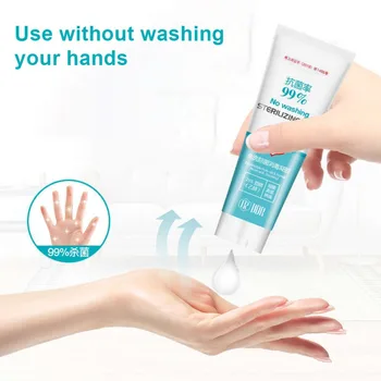 

1 Pc 70ml Portable MiniRinse-free Hand Sanitizer Gel Easy to Carry Active Silver Ion Alcohol For baby child Personal Health