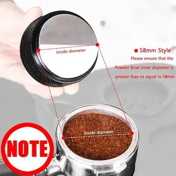 

58mm Adjustable Coffee Distributor Double Head Anti-slip Aluminum Machine Alloy Tools Handle Kitchen Cafe Barista U1V7