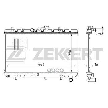 

Radiator OHL. DV. Kia Rio 02-zekkert art. mk-1421
