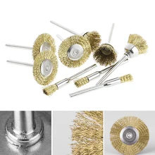Электрический гравер для удаления ржавчины и краски, 9 шт., латунная щетка, инструмент для чистки колес, высокое качество