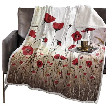 

Flower Petals Plants Stamens Blanket Floral Fleece Blanket for Kids Girl Couch Soft Plush Bedspreads Quilt Drop Ship Blankets