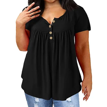 

Big size Summer Woman T-shirt Loose short sleeve solid slim tshirts female Fat MM plus size women clothing large size tops