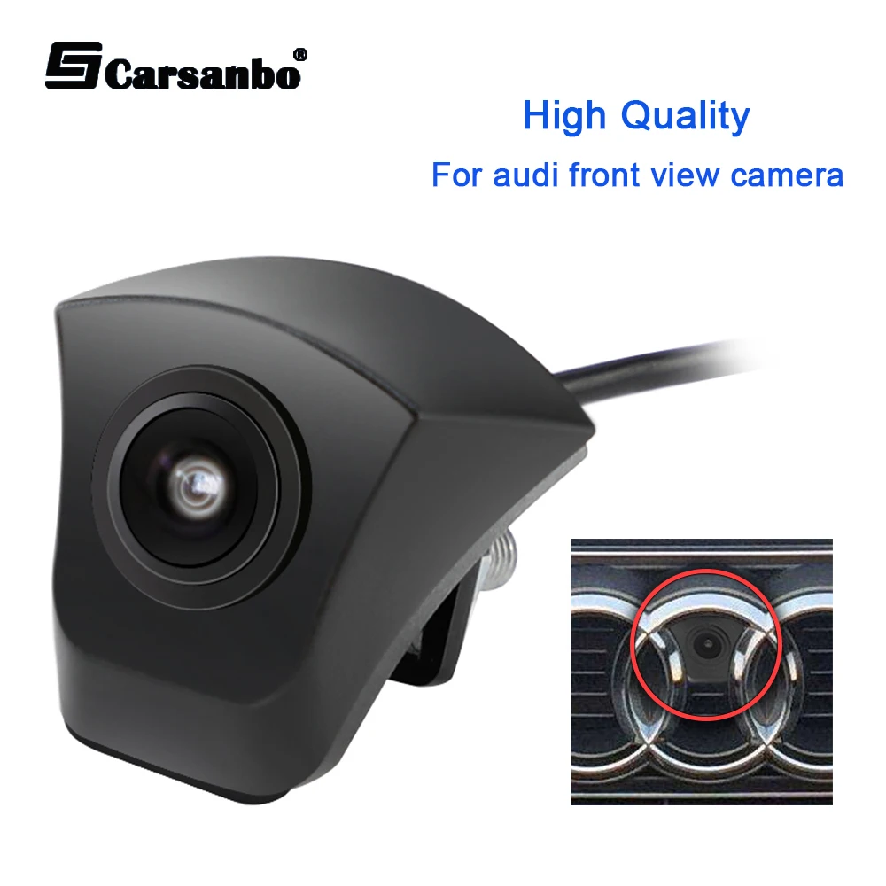 카르산보 자동차 범용 전방 카메라 주차 시스템 (A1 A3 A4 A5 A6 A7 Q3 Q5 Q7 신형 전면 카메라 HD 카메라)