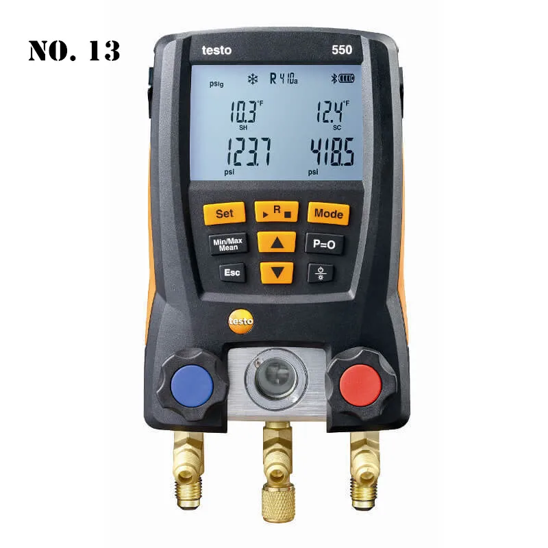 Testo 550/549i цифровой холодильное манометр коллектор со шлангами зажим измеритель