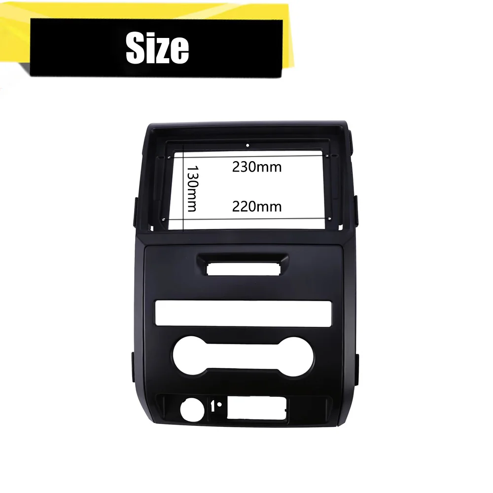 LONGSHI 9 Inch Car Fascia for Ford Raptor F150 2009 2010 2011 2012 2013 2014 2Din Fascia Fitting Adaptor Panel Frame Kit