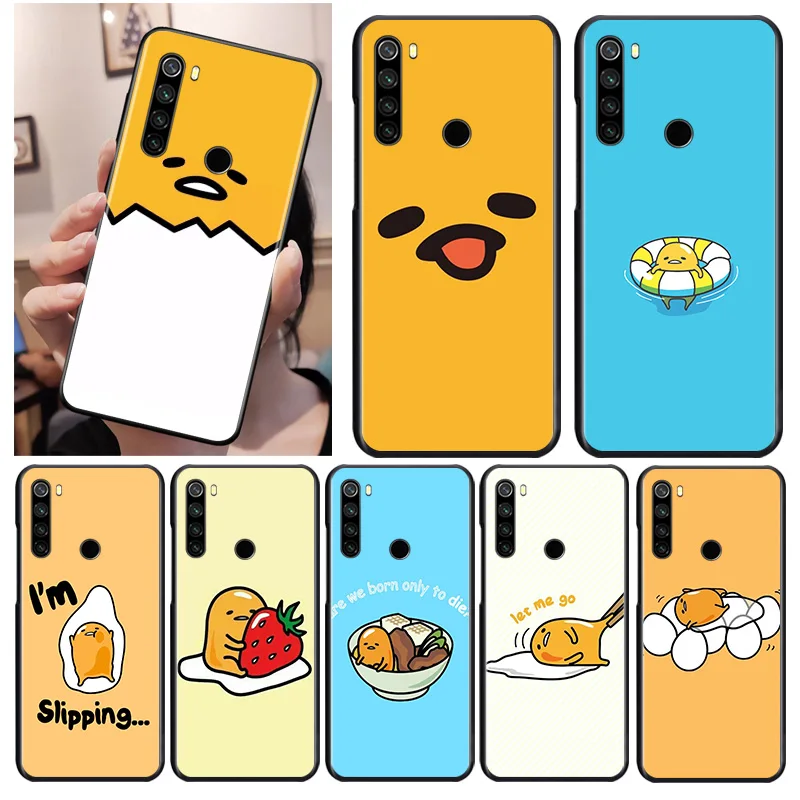 

Lovely Lazy Egg Black Cover For Xiaomi Redmi Note 9 9S 8T 8 7 6 5A 5 4X 4 Pro Max Soft Phone Case