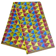 Excellent African Ankara Pagne Tissu Cotton Veritable Dutch Wax Guaranteed Batik Fabric For African Clothing 6 Yards