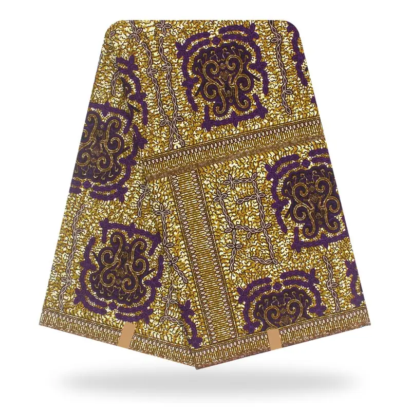 Африканский tissus настоящий голландский воск 6 ярдов pagne воск tissus африканская ткань Анкара настоящий воск хлопок швейный материал - Цвет: color12