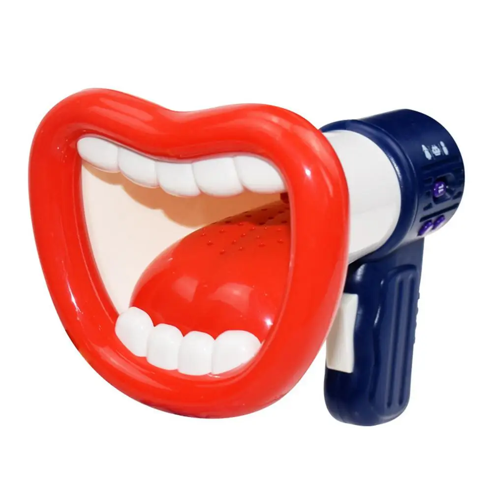 

Novelty Voice Changer Loudspeaker Big Mouth Design Boy Girl Robot 3 Voices Trick-playing Bullhorn Speaker Toy for Kids Children