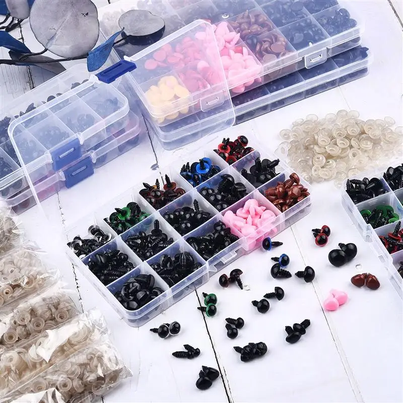 75/135pcs Safety Nose Eyes Triangle Nose Plastic Eyes For Dolls Toys Crochet Bear Dolls Amigurumi Making Accessories