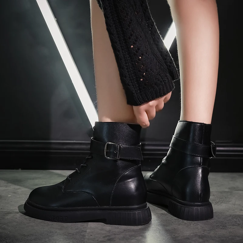 Bota Feminina/распродажа; специальное предложение; женские ботинки из искусственной кожи; коллекция года; зимние ботинки; женские классические зимние теплые ботильоны на меху