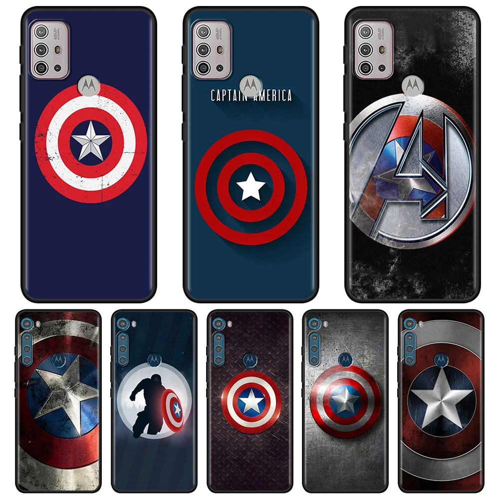 Чехол с логотипом капитана Marvel для MOTOROLA One Fusion чехол Moto G10 G9 G8 Plus Play Power G20 G30 G40 G50 G60