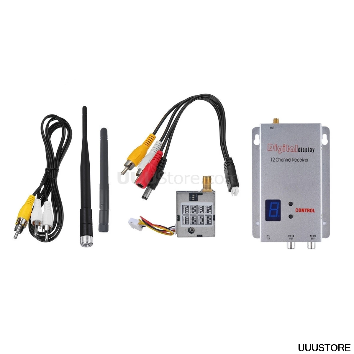 New 1.2G 1.2Ghz 200mW Wireless 8CH Audio Video FPV Transmitter With 12CH FPV Receiver Combo For RC FPV Racing Drone Models 6 New 1.2G 1.2Ghz 200mW Wireless 8CH Audio Video FPV Transmitter With 12CH FPV Receiver Combo For RC FPV Racing Drone Models - Image 6