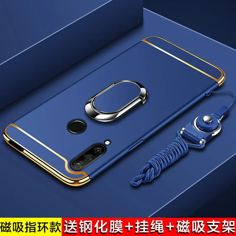 360 градусов полный чехол для huawei Y9 Prime P Smart Z Honor 8X V20 mate 30 20 P30 Pro P20 Lite чехол s магнитный автомобильный держатель - Цвет: blue