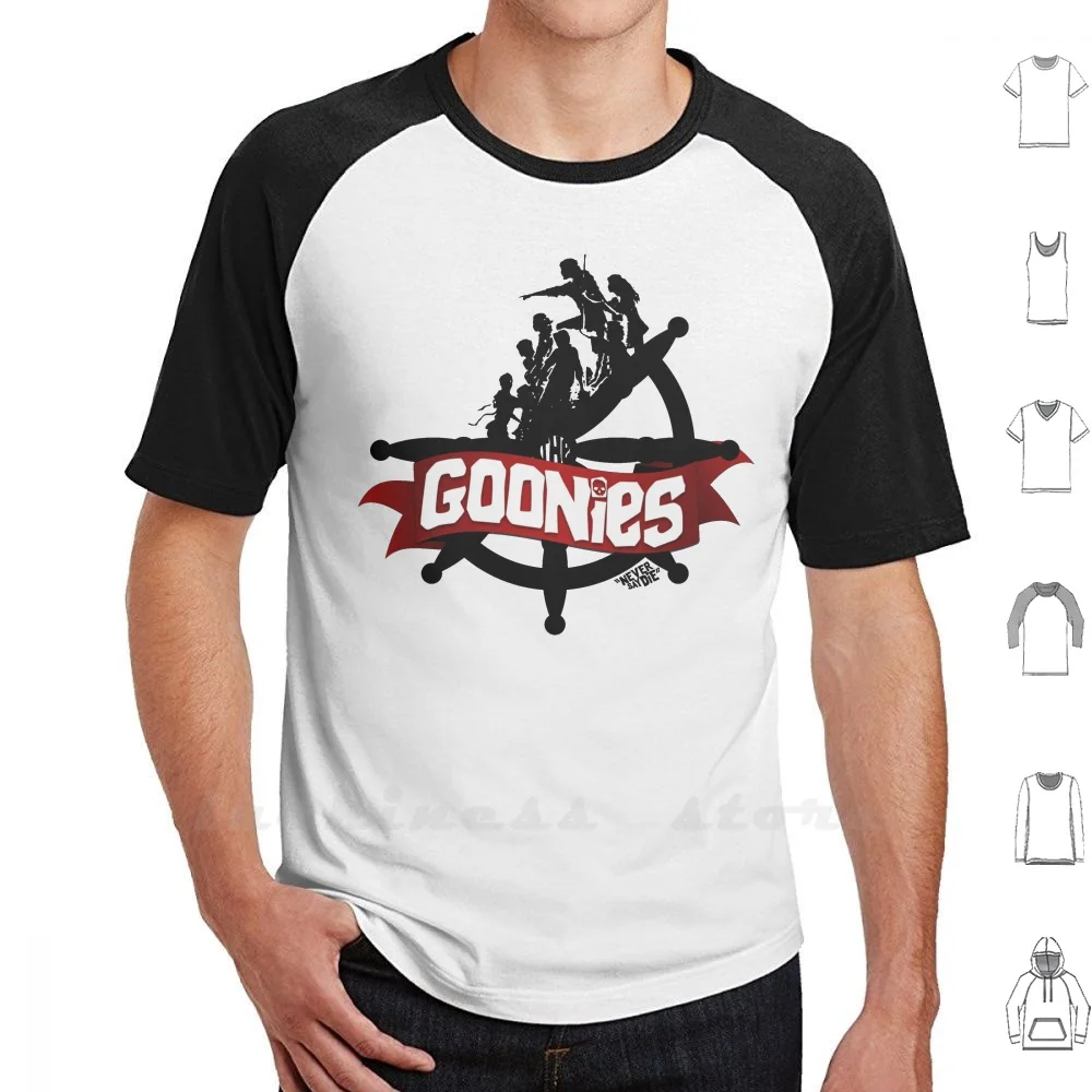 La Maglietta Goonies-V2 Custom Design Print Goonies The Goonies Mikey Sloth Data Mouth Brand Andy Andre Never Say Die