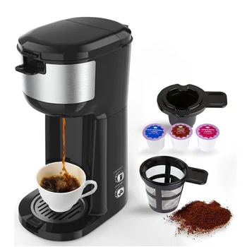 

Coffee Machine Single Serve Coffee Maker Brewer for K-Cup Pod & Ground Coffee, compact size portable designed Tray Set
