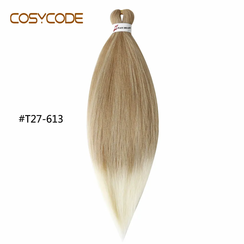 COSYCODE Jumbo вязание крючком плетение волос для наращивания 26 дюймов 66 см Длинные Синтетические косички чистый 2 тона - Цвет: 27/613