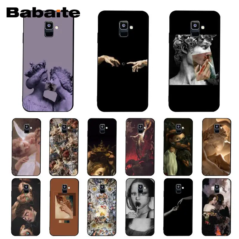 Babaite винтажная пластырь статуя Давида эстетическое искусство чехол для телефона