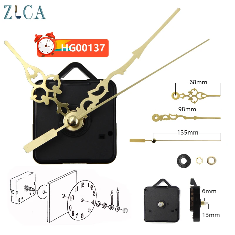 Quartz Clock Mechanism Movement Long Spindle Movement Art Repair Kit 