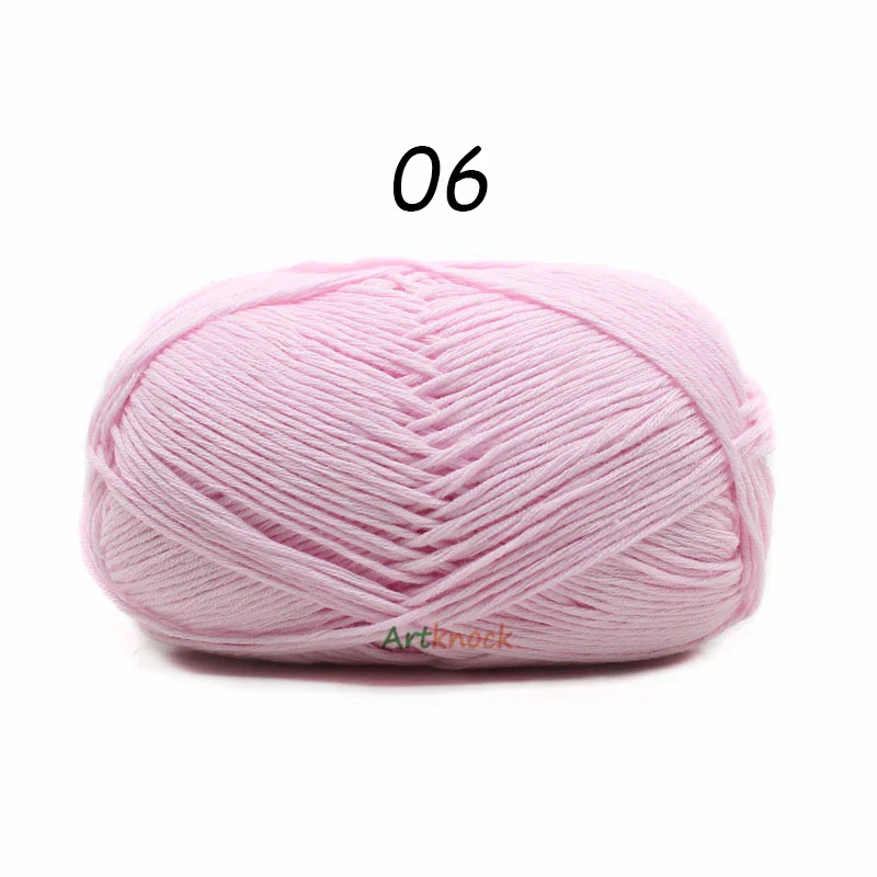 06 8PCS 8 шт. тонкая органическая детская пряжа хлопок пряжа для вязания DIY вязание крючком № 2 прядь 8 - Цвет: 06 8PCS