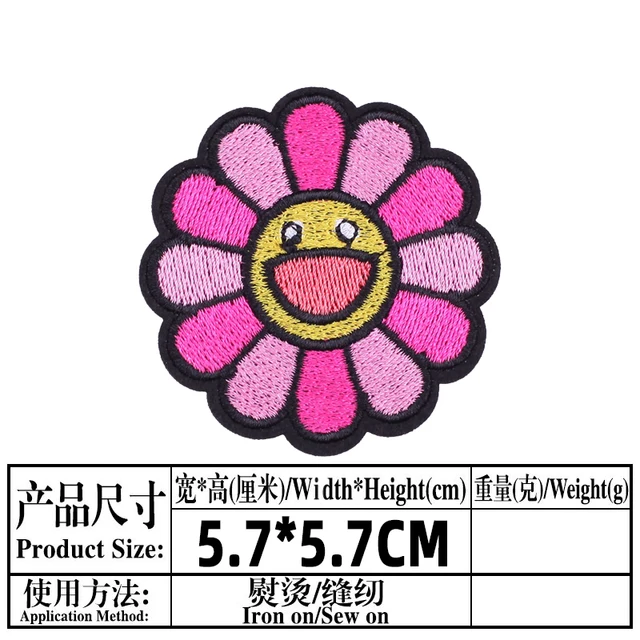 Flower Embroidered Patches for Clothing Thermoadhesive Badges Patch Thermal Stickers for Fabric Clothes Appliques Decoration 2732
