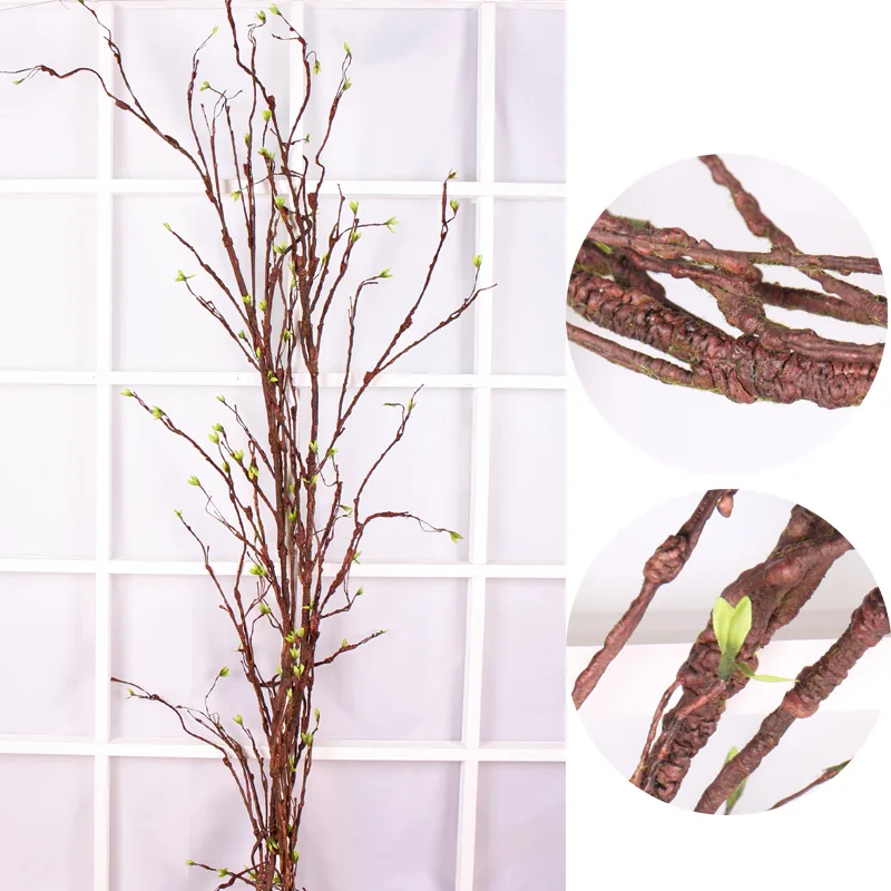 300cm Artificial Tree Branches Rattan Real Touch Rattan Kudo Fake Flowers Vines For Wedding Background Wall Decoration Flowers