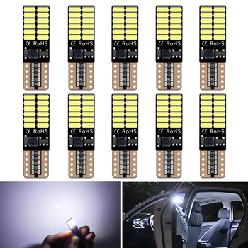 

10x T10 W5W LED Bulbs 6000k white168 194 Car Parking Light For Alfa Romeo 159 147 156 Giulietta Peugeot 307 Seat Leon 2 MK3 FR+