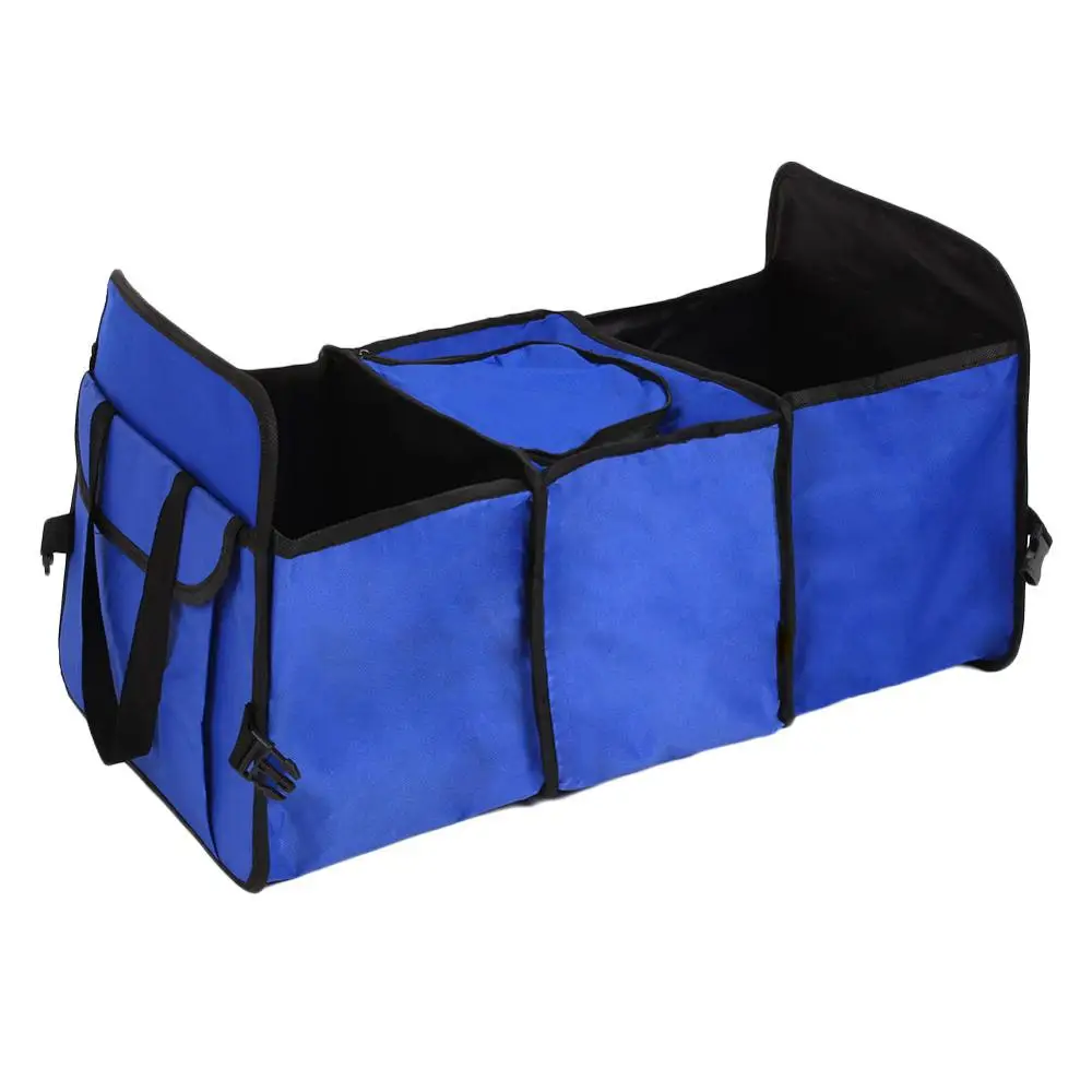  Vehemo Blue Oxford Box Foldable Bag Multifunction Storage Box Bag Heat Preservation Durable Portabl