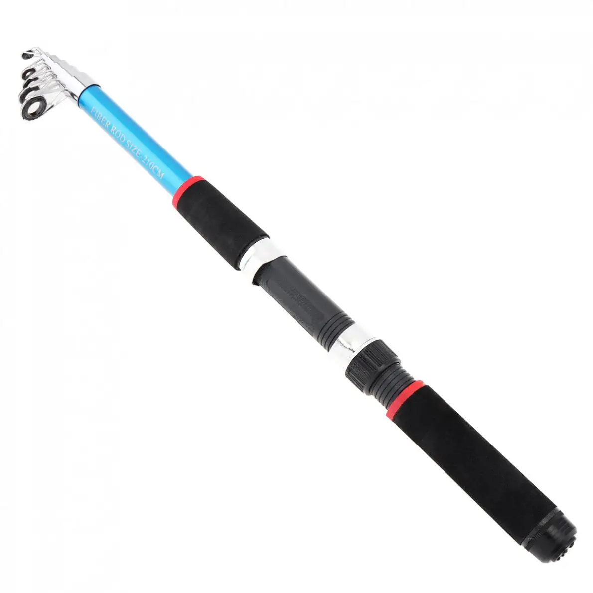2.1m Ultra Short Telescopic Casting Fishing Rods Glass Fiber 6 Section Portable Sea Fishing Pole