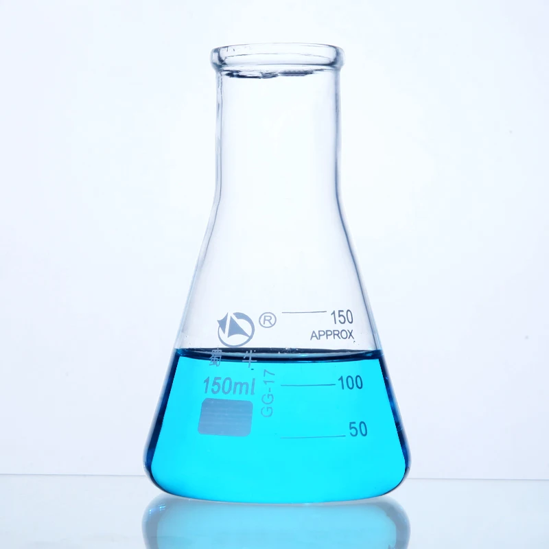 

1pc 50-1000ml Wide neck Big mouth triangle glass flask conical flask Erlenmeyer Flask labratory equipment