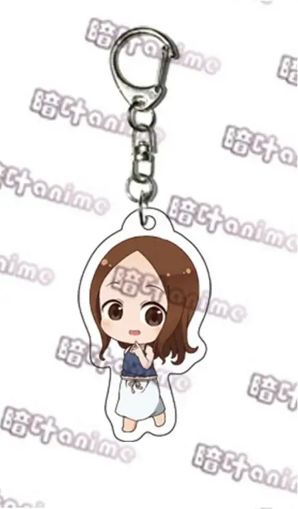 02 Аниме Teasing Master Takagi-san Takagi Nishikata Косплей двухсторонний акриловый брелок в виде фигуры брелок-подвеска подарки - Цвет: 02