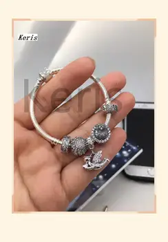 

High Quality Copy 1:1 100%925 Pure Silver New 2019 Angel Pendant Clasp Bracelet Free Of Charge
