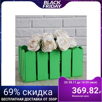 

Kashpo wooden "fence", large, green give a beautiful 4388443