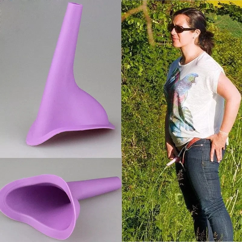 Female Women Girl Urinal Funnel Camping Travel Urine CUP Stand UP Outdoor 