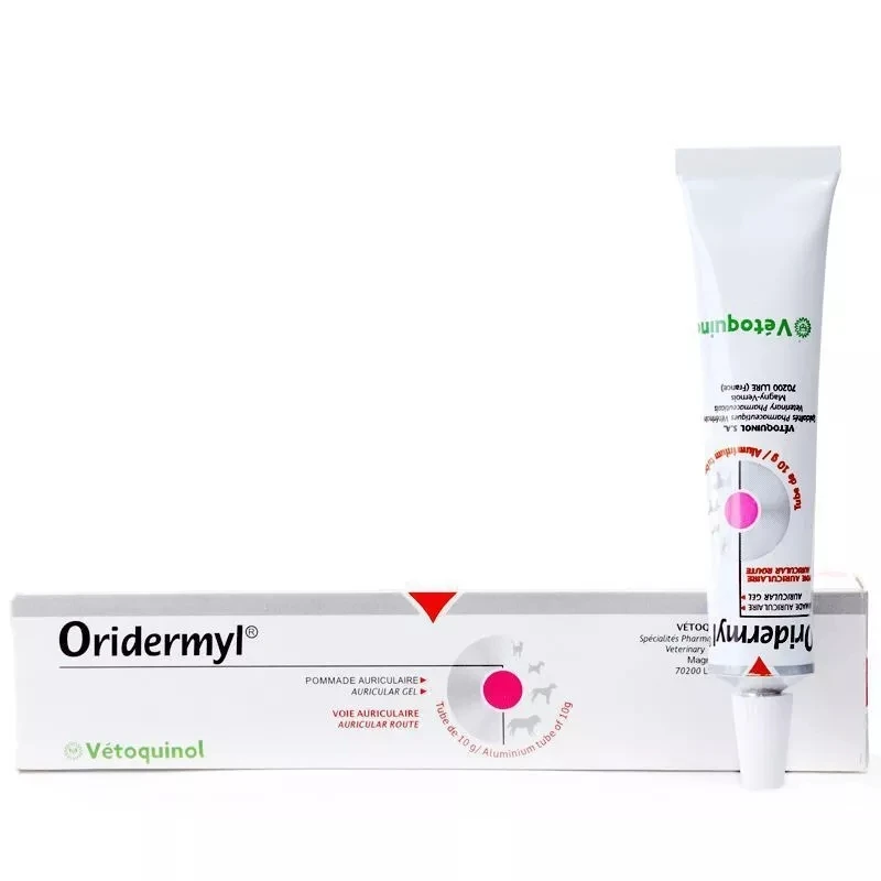 Vetoquinol Oridermyl капли для собак и кошачьих ушей 10 г инфекция ушного канала зуд вонючий