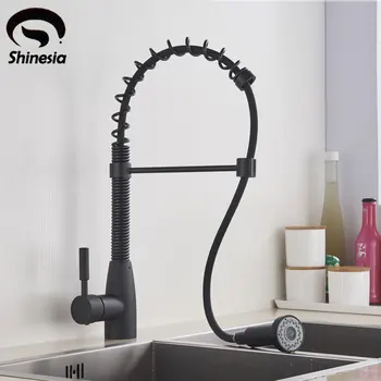 

Matte Black Kitchen Faucet Pull out Sprayer Mixer Tap Sink Faucet 360 Rotation Kitchen Faucet Hot and Cold Water