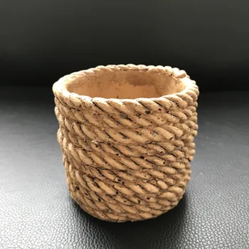 

Rope Shape Handmade Cement Flowerpot Silicone Mold for Diy Handmade Concrete Pot Molds