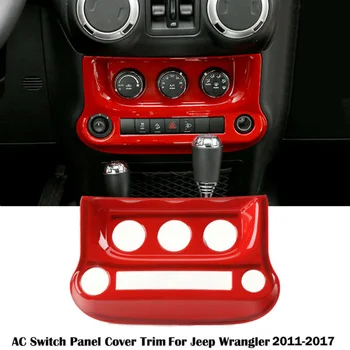 

Air Conditioner Switch Button Panel Cover Trim Red For Jeep Wrangler JK 2011-17