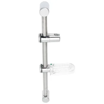 

Shower Kit Adjustable Riser Slide Rail Bar Kit Hose Bracket Round Head Chrome
