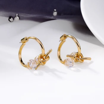 

New Arrival Simple Design Stud Earring For Women Handmade Ethnic Crystal Earring Appointment Charming Date Gift Jewelry