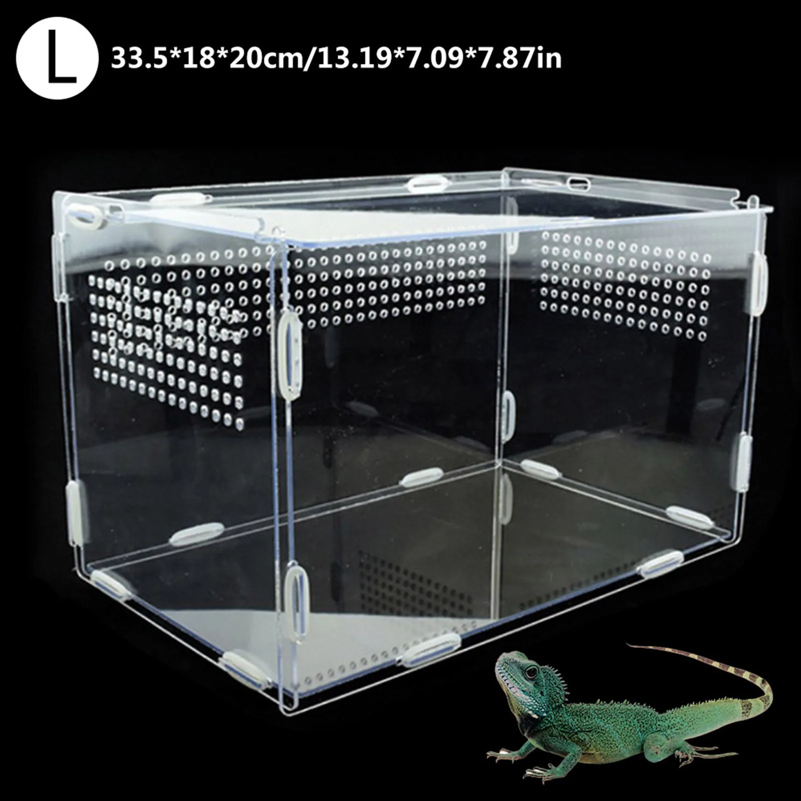 Reptile Breeding Box Acrylic Spider Lizard Scorpion Transparent Insect Breathable Terrarium