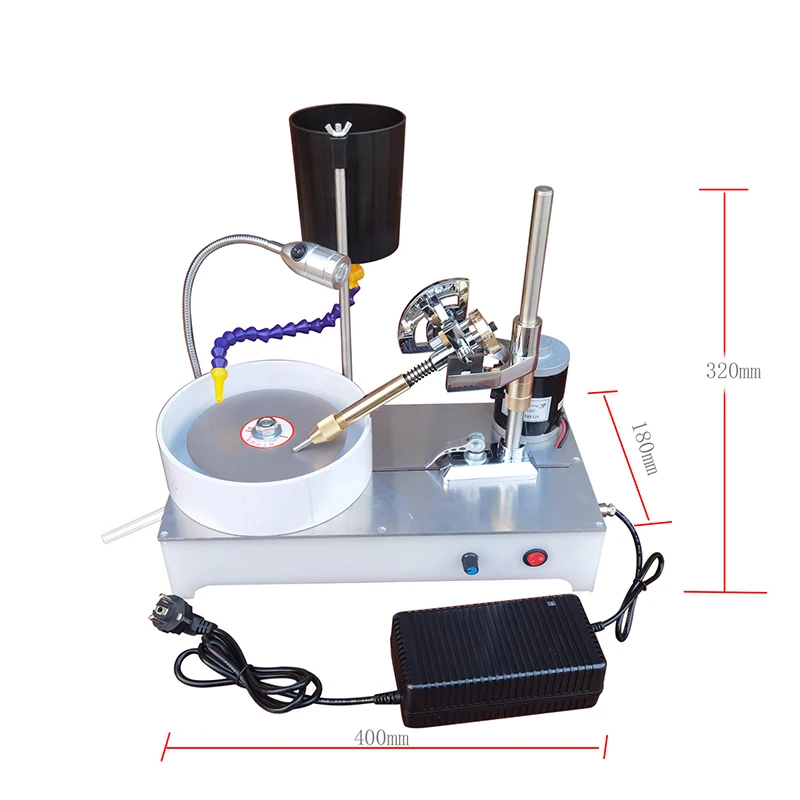 Gem Grinding Machine 120W Small Jewelry Jade Faceting Machine Digital Display Grinding and Polishing