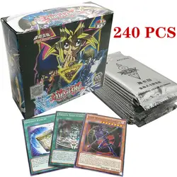 Yu gi oh deck 240 шт. набор с коробкой yu gi oh Аниме игровая коллекция карт дети мальчики игрушки для детей рисунок cartas