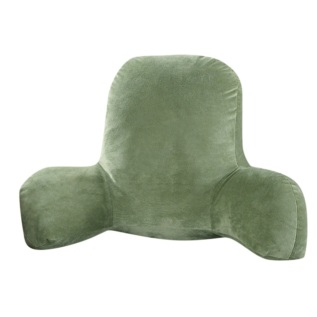 Green Подушка для дивана, Подушка для спины, плюшевая Большая спинка, подушка для чтения, подушка для поясницы, подушка для стула с подлокотниками, домашний декор - Цвет: Green