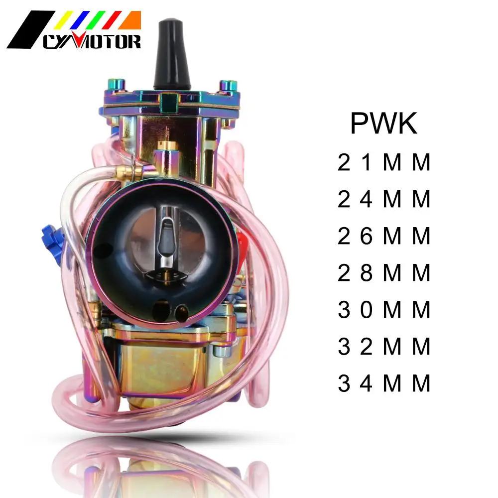 Мотоцикл многоцветный Красочный скутер карбюратор Carburador Carb для Keihin PWK 21 24 26 28 30 32 34 мм с силовыми струями ATV