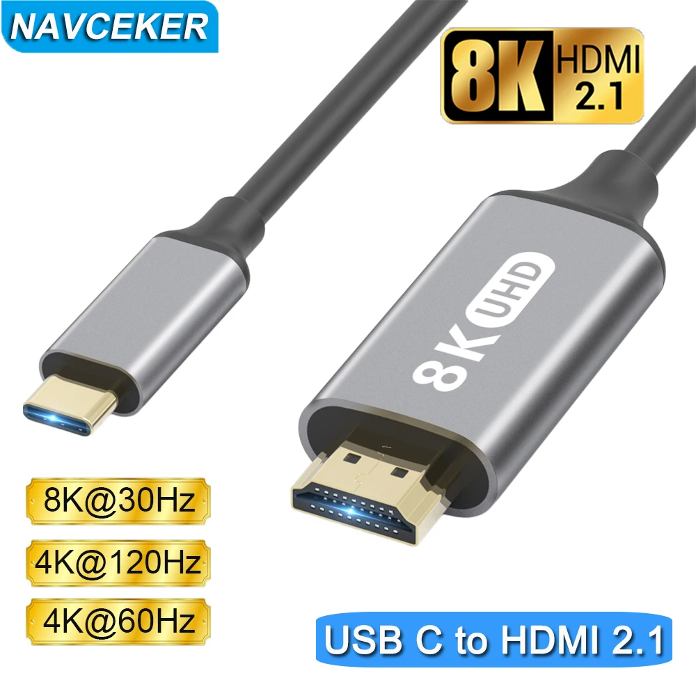 2022 8K Лучшие АДАПТЕРНЫЕ Кабели USB C 3 1 к HDMI 4K Тип кабелю для MacBook Samsung Galaxy S9/S8/Note 9 Huawei |